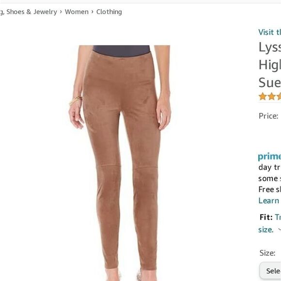 NEW WITH TAGS LYSSE HIGH WAIST SUEDED LEGGINGS‎ - Picture 1 of 7